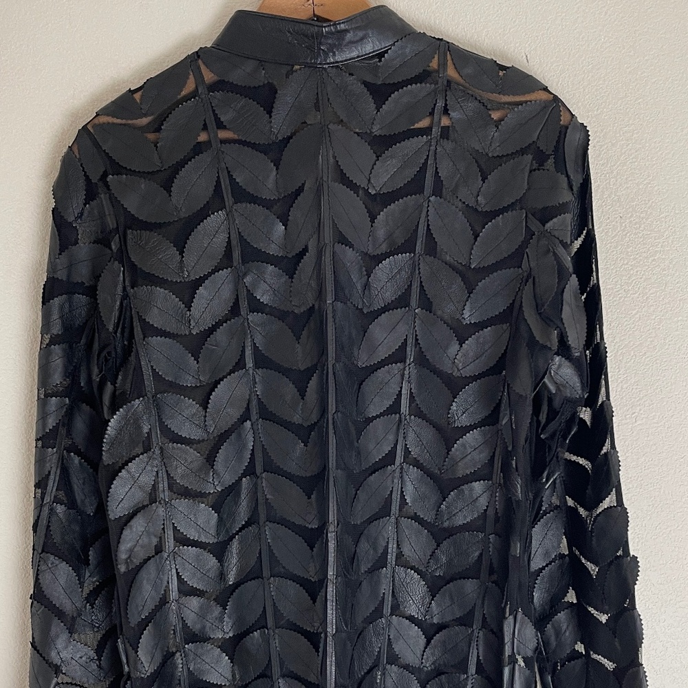 BELGIN FRANCIS Black Genuine Lamb Leather Jacket is NWOT! Size XL (Runs Small) - Picture 2 of 4